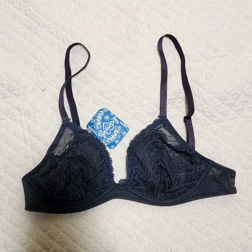 Navy Lace Bra